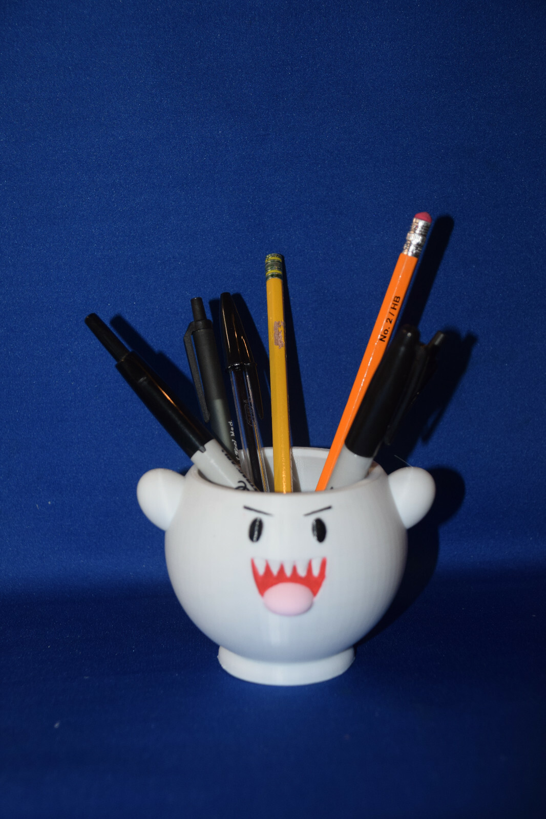BOO ~ SUPER MARIO BROS ~ Pen Pencil Coin Holder ~ Figure 3D Printed USA