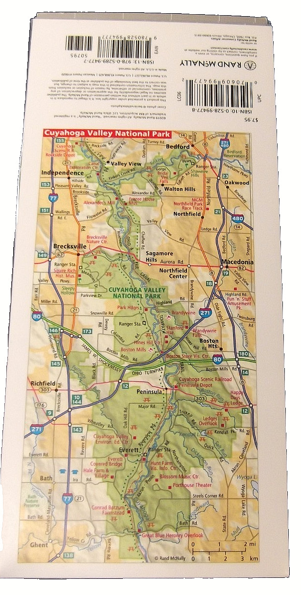 Ohio State Rand McNally Easy to Fold Laminated Map