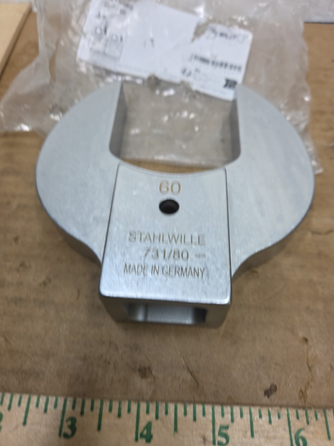 Stahlwille 60 731/80 INSERT OPEN Ended Shell Tool RING DRIVE FOR TORQUE WRENCH