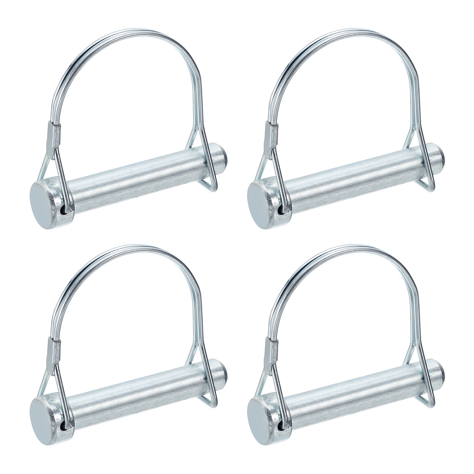 4 Pcs Trailer Coupler Pins, 1/2" x 2.6" Half Round Safety Wire Lock Hitch Pin