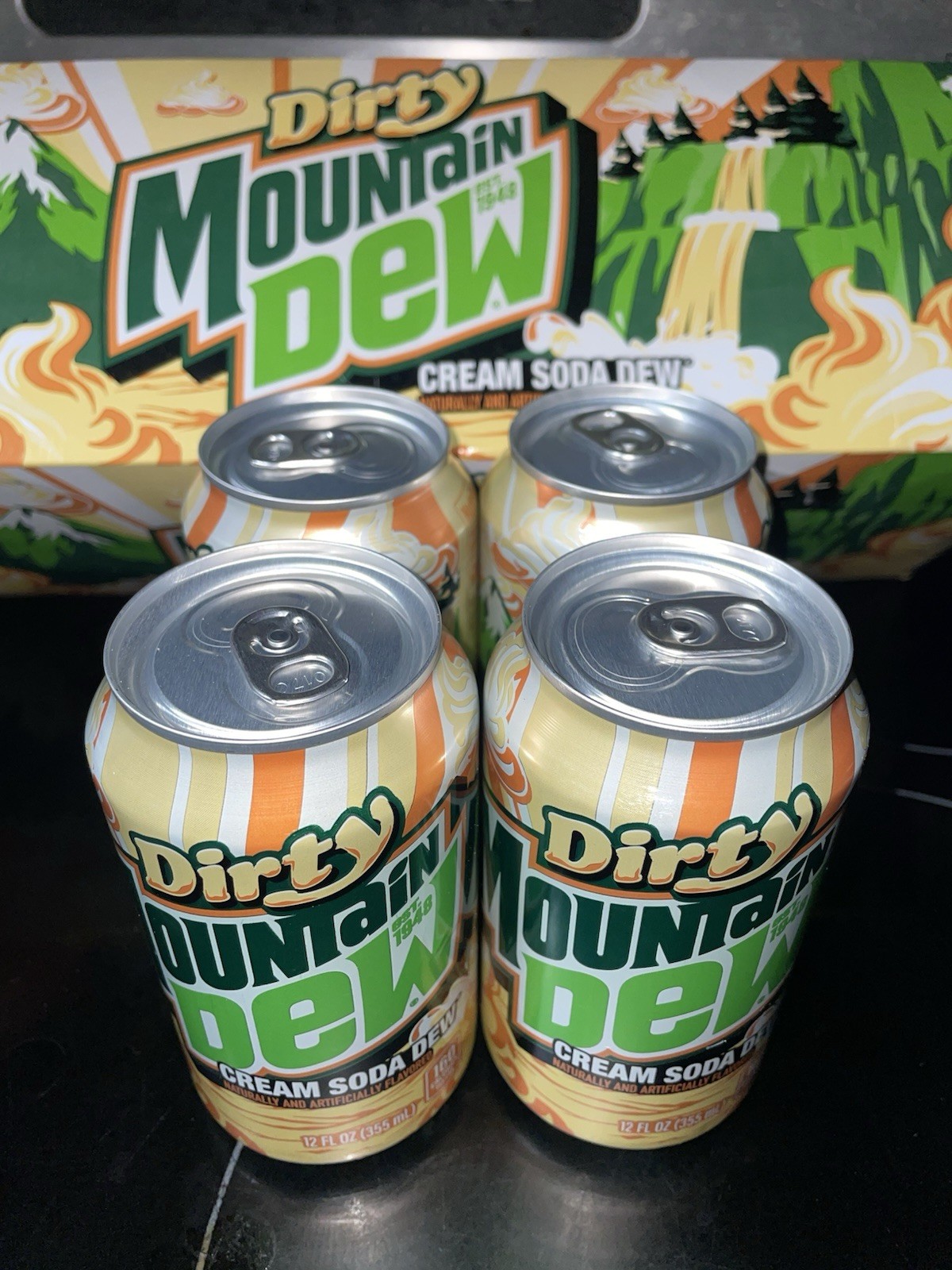 NEW “Dirty” Mountain Dew 4 12oz Cans - SHIPS FAST AND SECURE