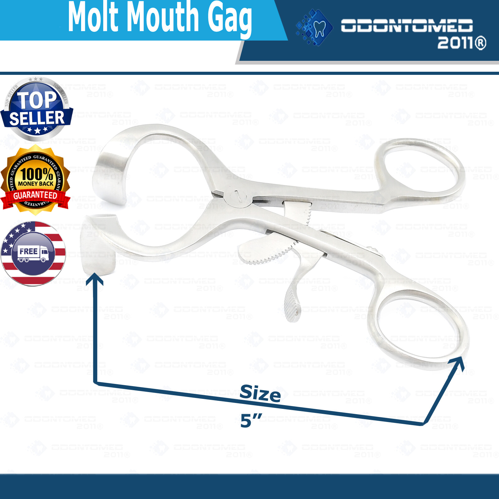 ODM Molt Mouth Gag 5'' Surgical Instruments Or Grade