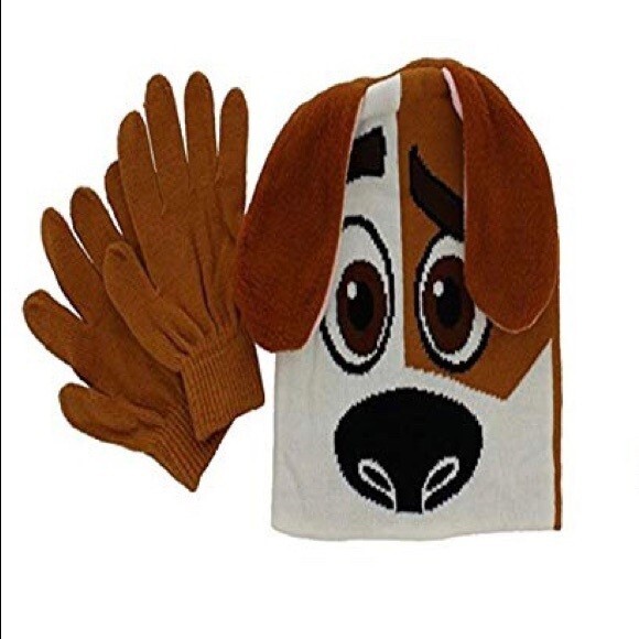 Illumination The Secret Life of Pets Knit Hat And Gloves Set winter one size