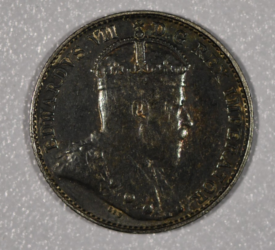 1903 "Edward VII" 5-Cents Silver Coin, Very Good