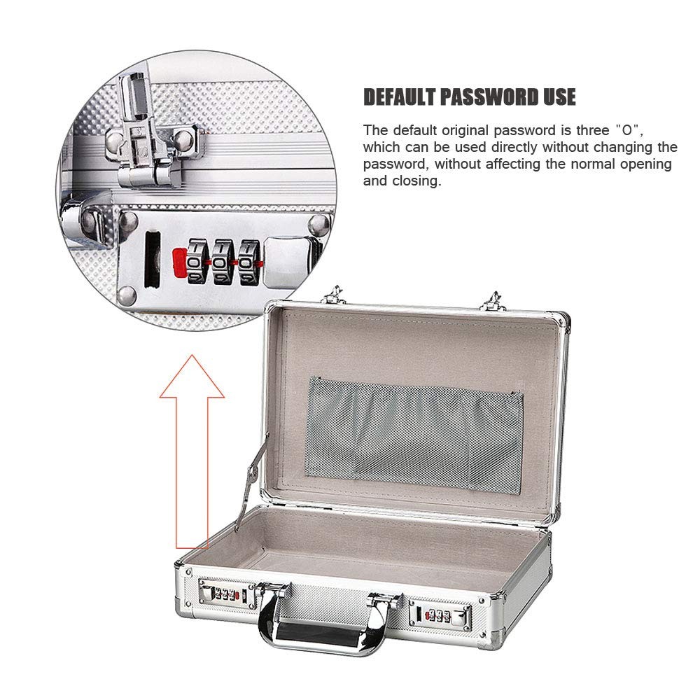2pcs Tool Box Hasp, Luggage Suitcase Hasps with Combination Lock, Silver