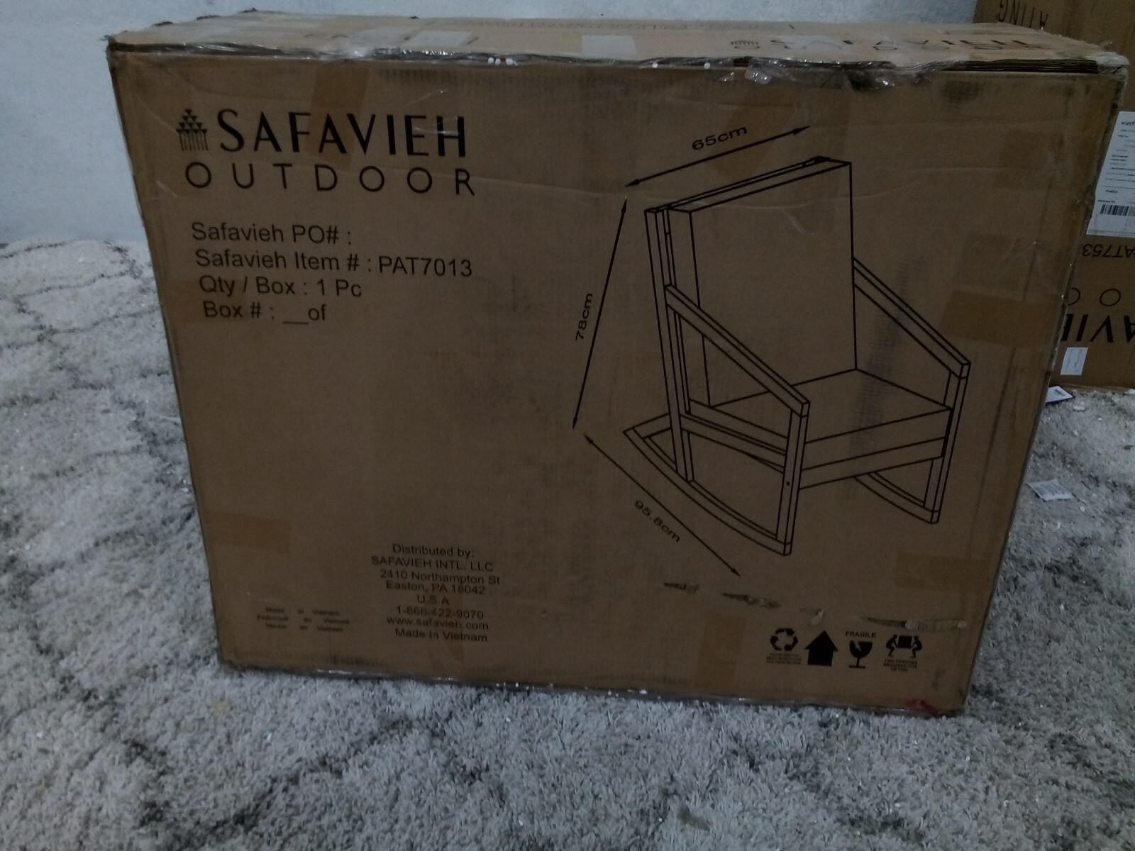 Safavieh Vernon Rocking Chair, Reduced Price 2172720941 PAT7013