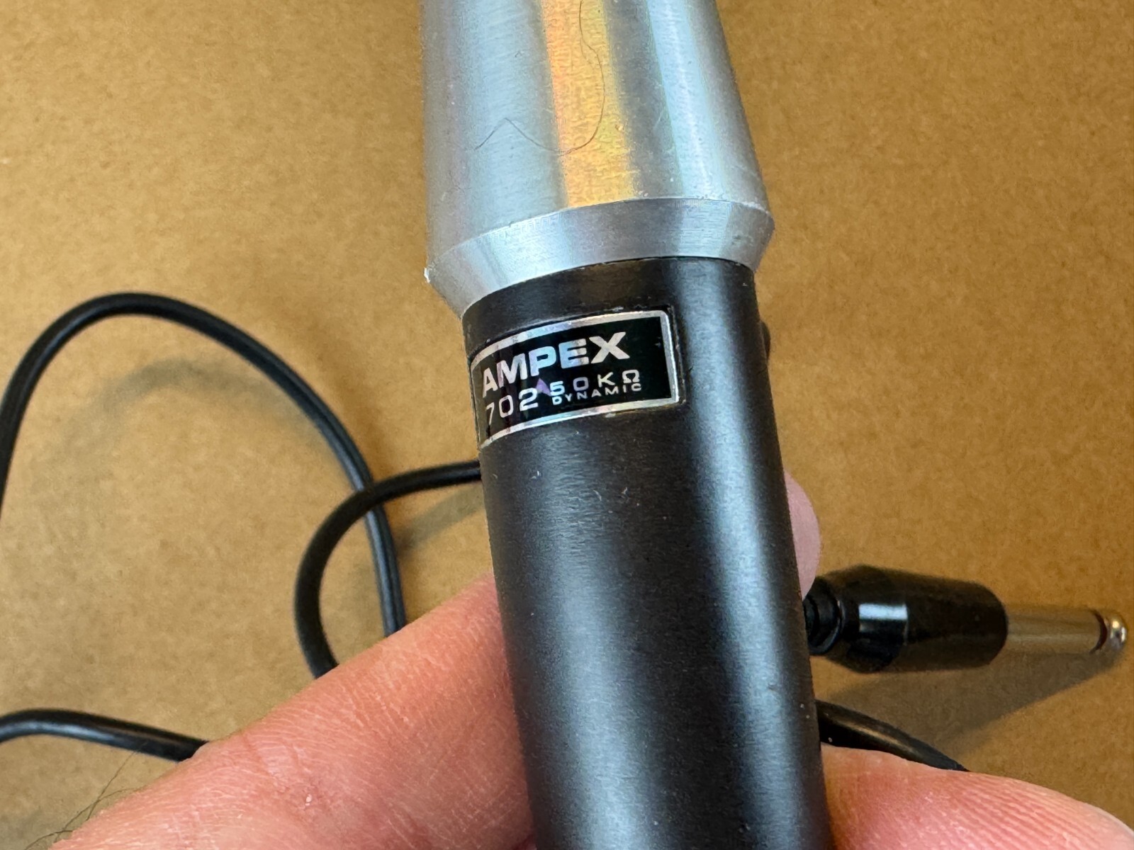 Vintage Ampex 702 Microphone 50k Dynamic great condition guaranteed to work