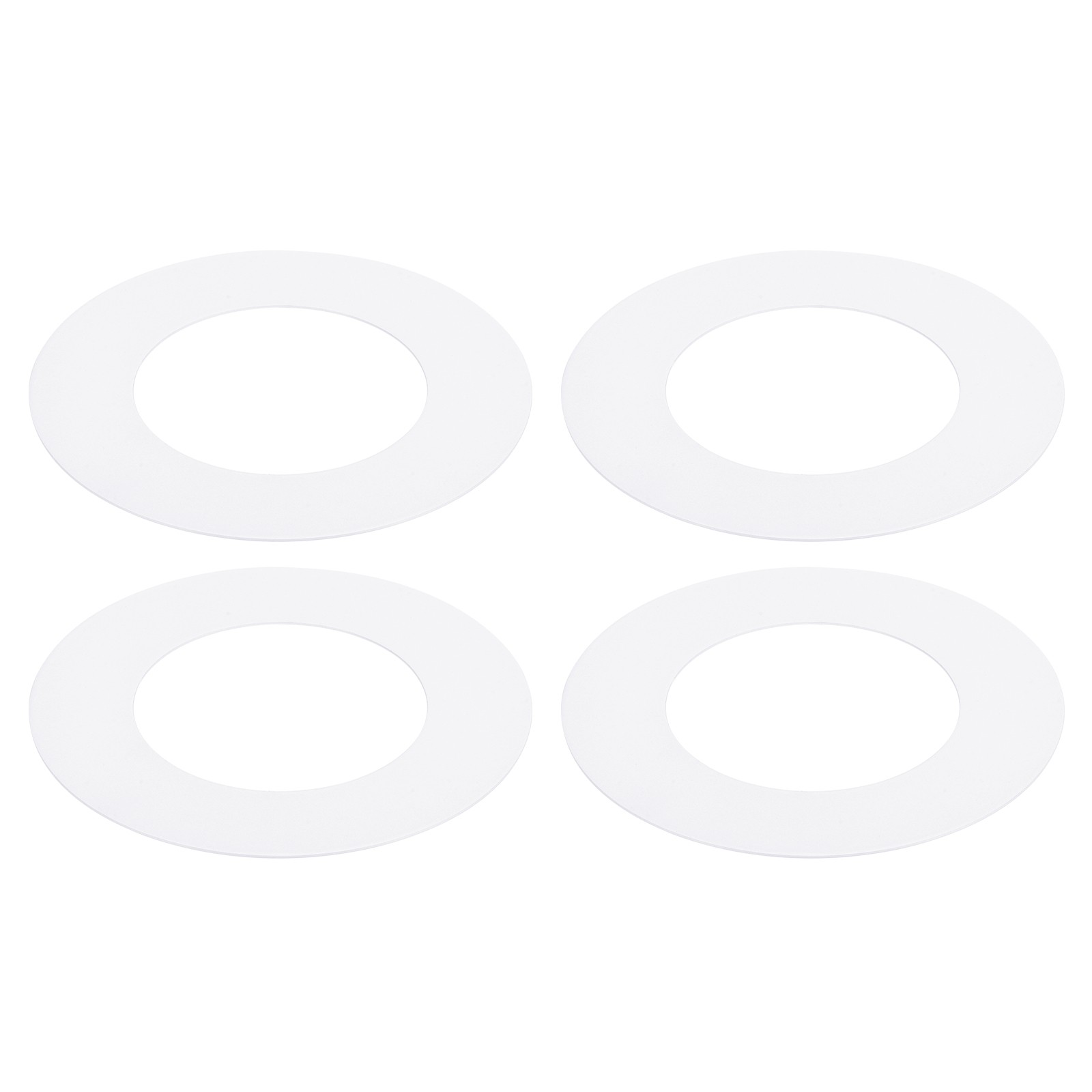 4 Pcs Goof Rings Inner 4.25" Outer 6.77",Cover Recessed Light Trim White
