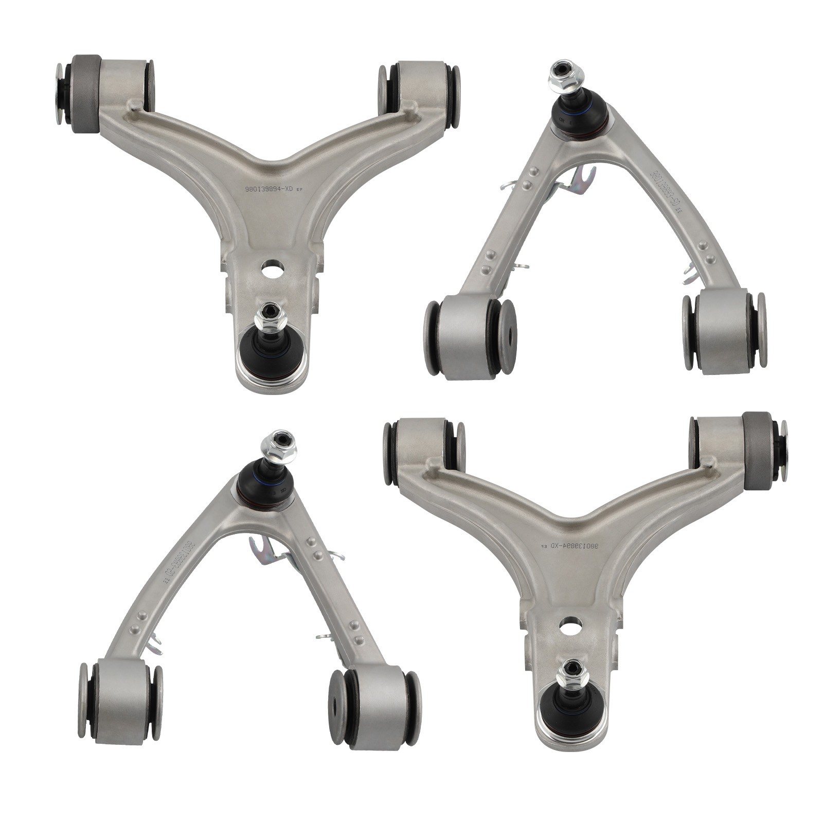 4pcs Front Upper Lower Control Arms For 2008-2018 Maserati GranTurismo M139