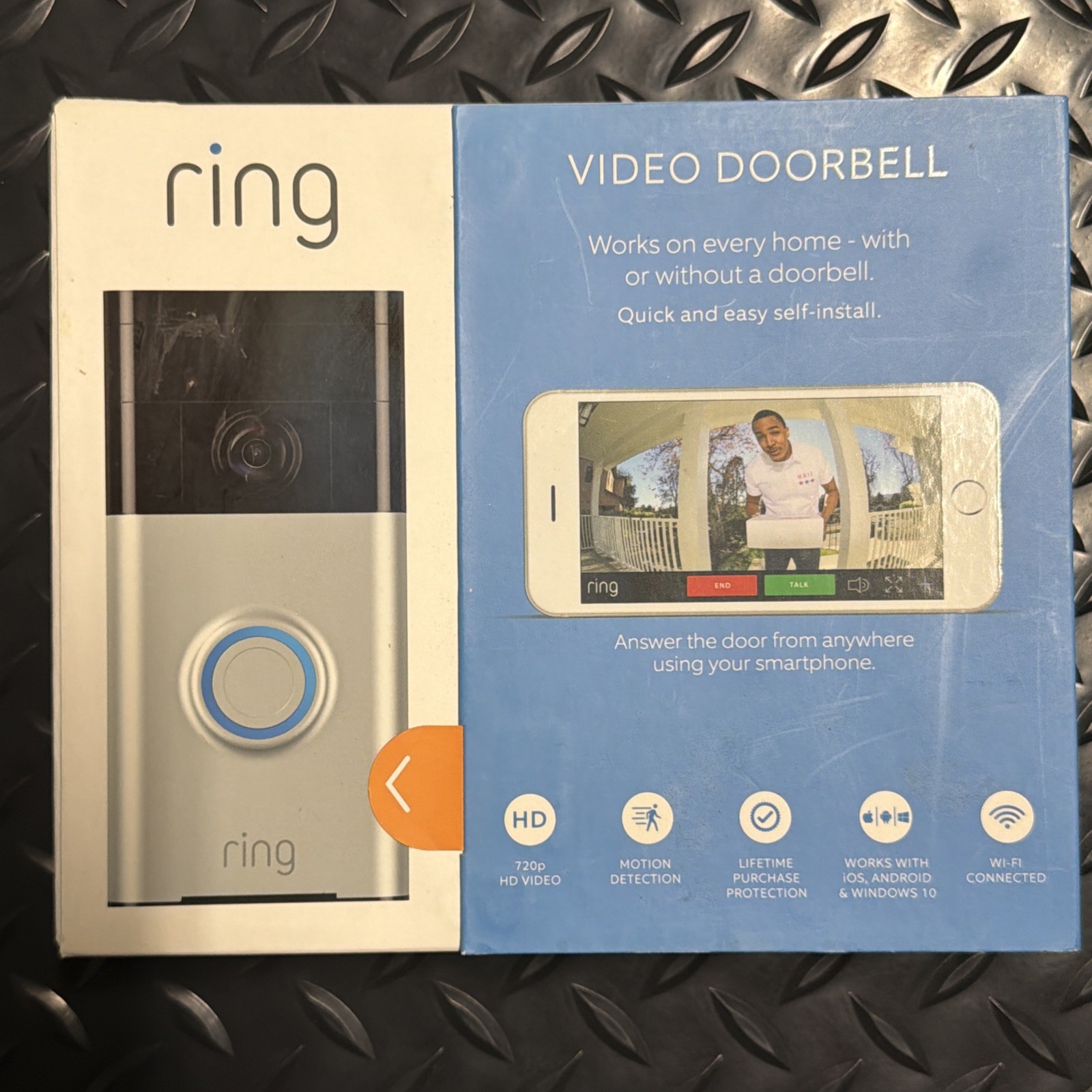 Ring Video Doorbell (1st Gen) 720p HD Video  Satin Nickel *NEW*