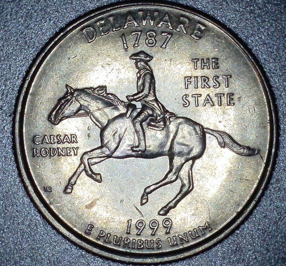 1999 Delaware State Quarter Sweating Horse Error
