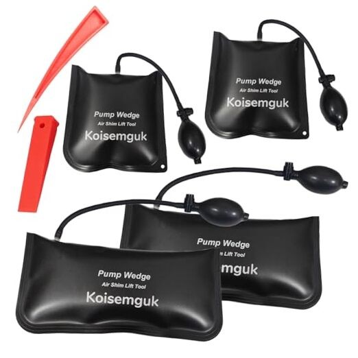 4 Pcs Air Wedge Bag Set Commercial Grade Air Wedge Bag Pump Leveling Kit