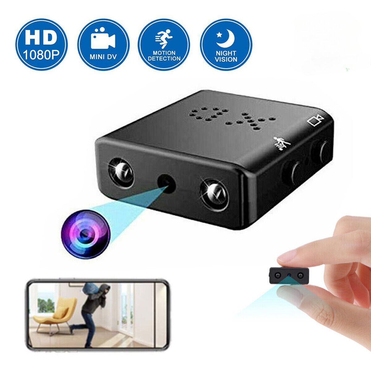 Mini Micro HD 1080P Camera Audio Video Recording Night Vision 1080P Security Cam