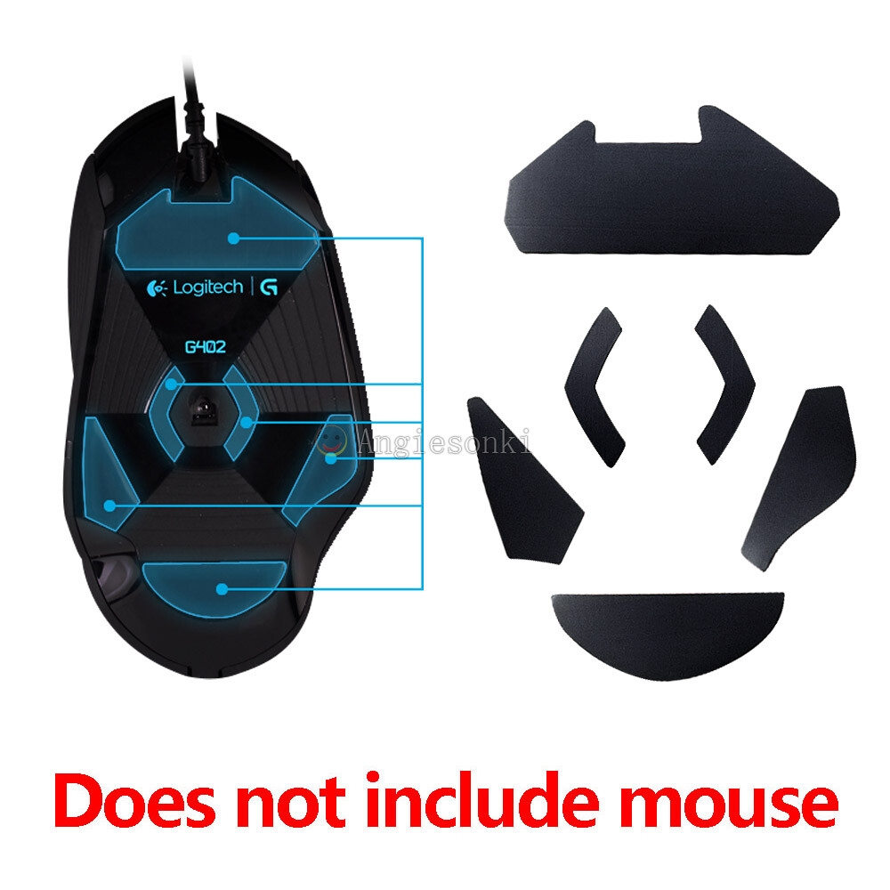 NEW 2 Sets Hotline/Tiger Gaming Logitech G402 Mouse Feet/Skates 0.8mm