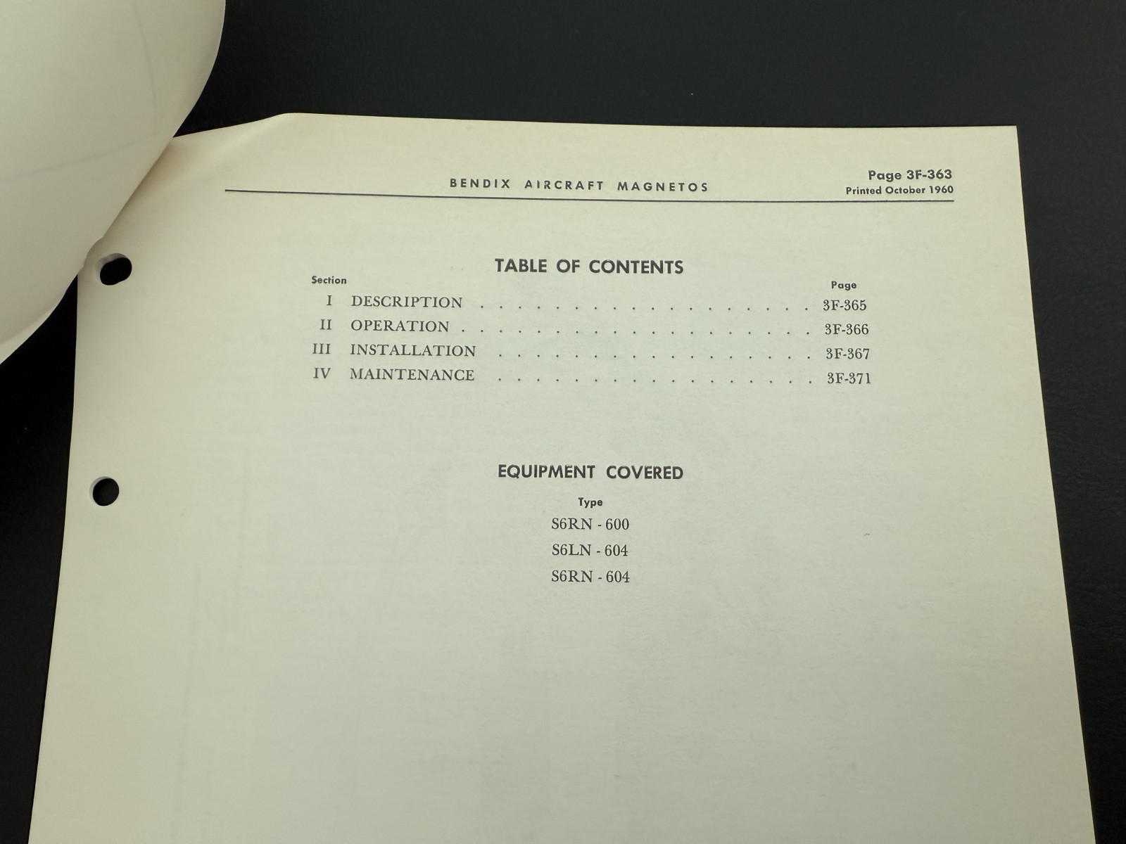 Bendix S-600 Flange Mounted Magneto Install, Operation, and Service Instructions