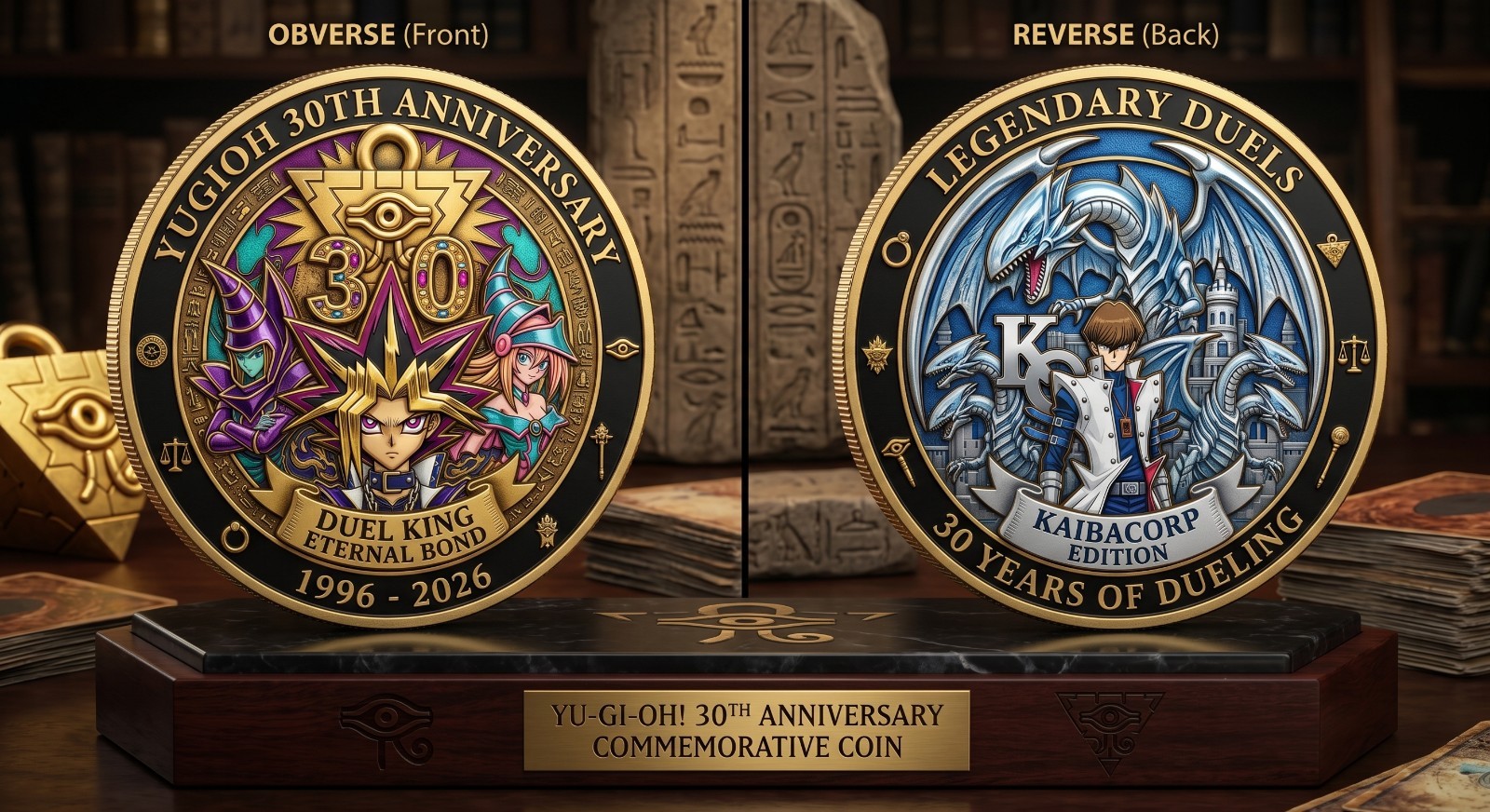 Yu-Gi-Oh 30th Anniversary 1996 - 2026 Commemorative Coin EZS306