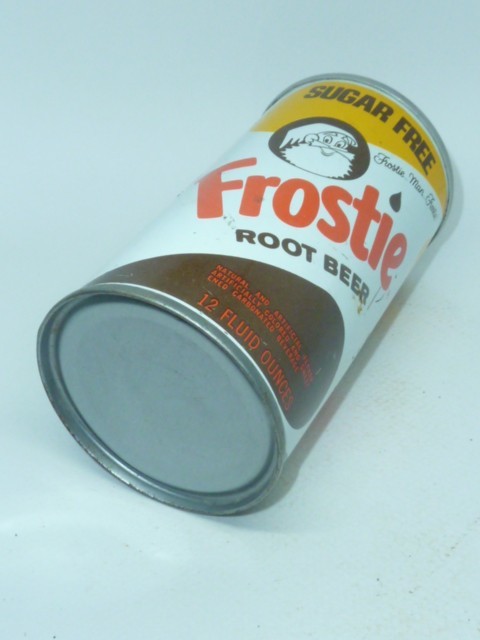 Empty Top Opened 12oz Frostie Sugar Free Root Beer S.S. Pull Tab