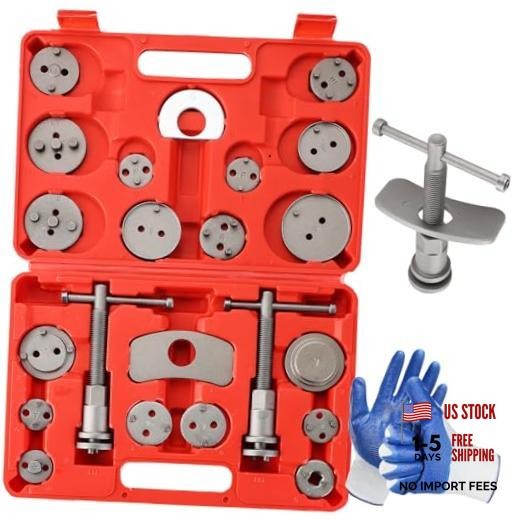 24pcs Brake Caliper Tool, Heavy Duty Disc Brake Caliper Tool Set, Wind Red
