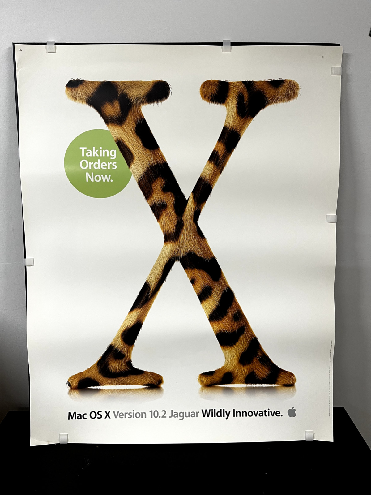 Vintage Apple OS X Jaguar Poster Displayed good condition. V2 10.2 Taking Orders