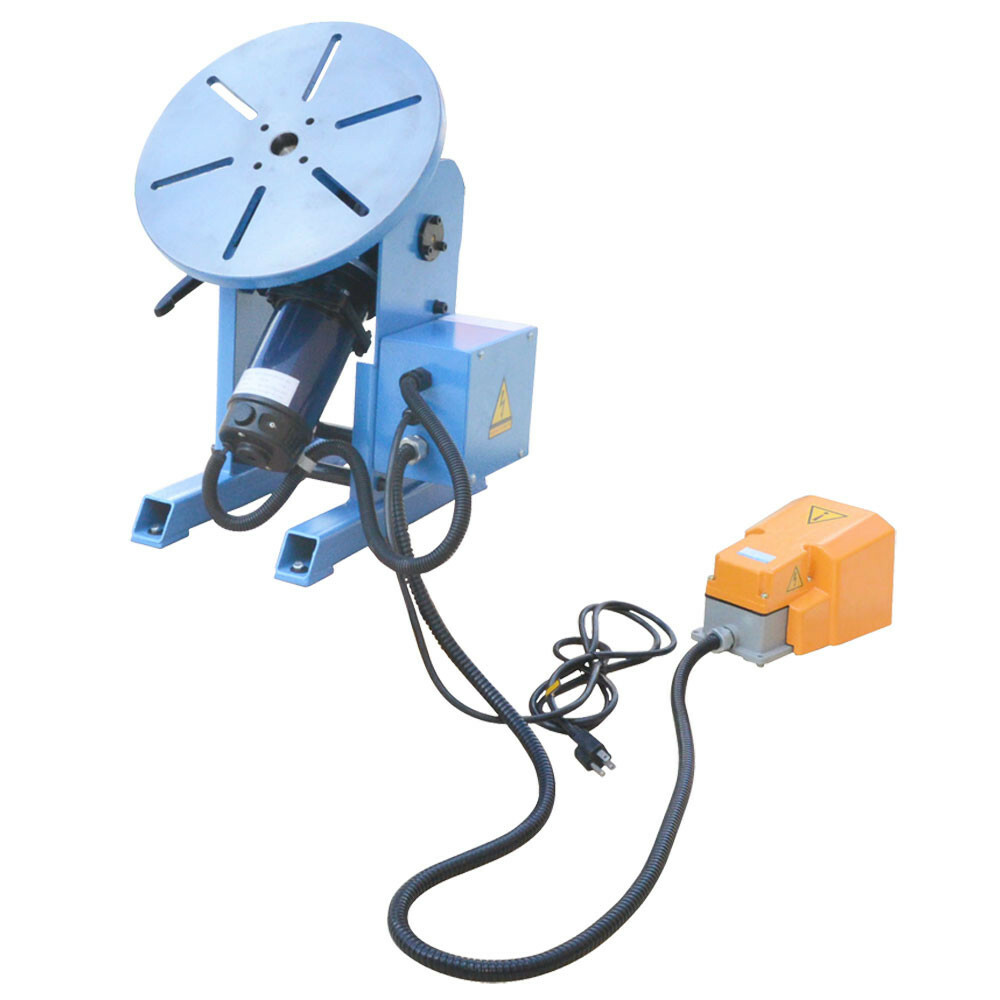 110V Welding Positioner Turntable Table Tilt 0-135° Foot Pedal 480lbs Tool