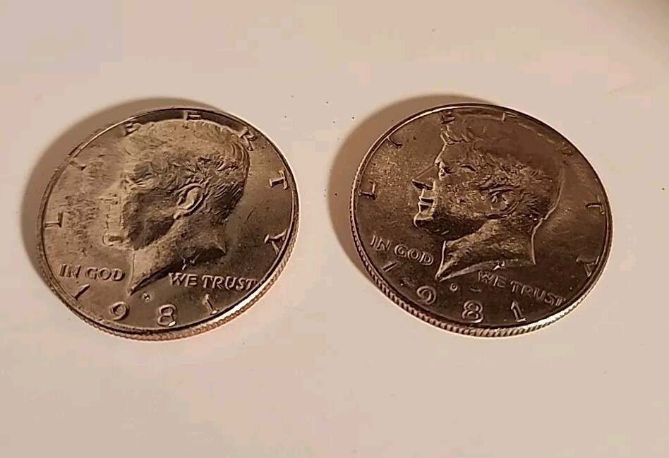 Two  1981 D Kennedy Half Dollars