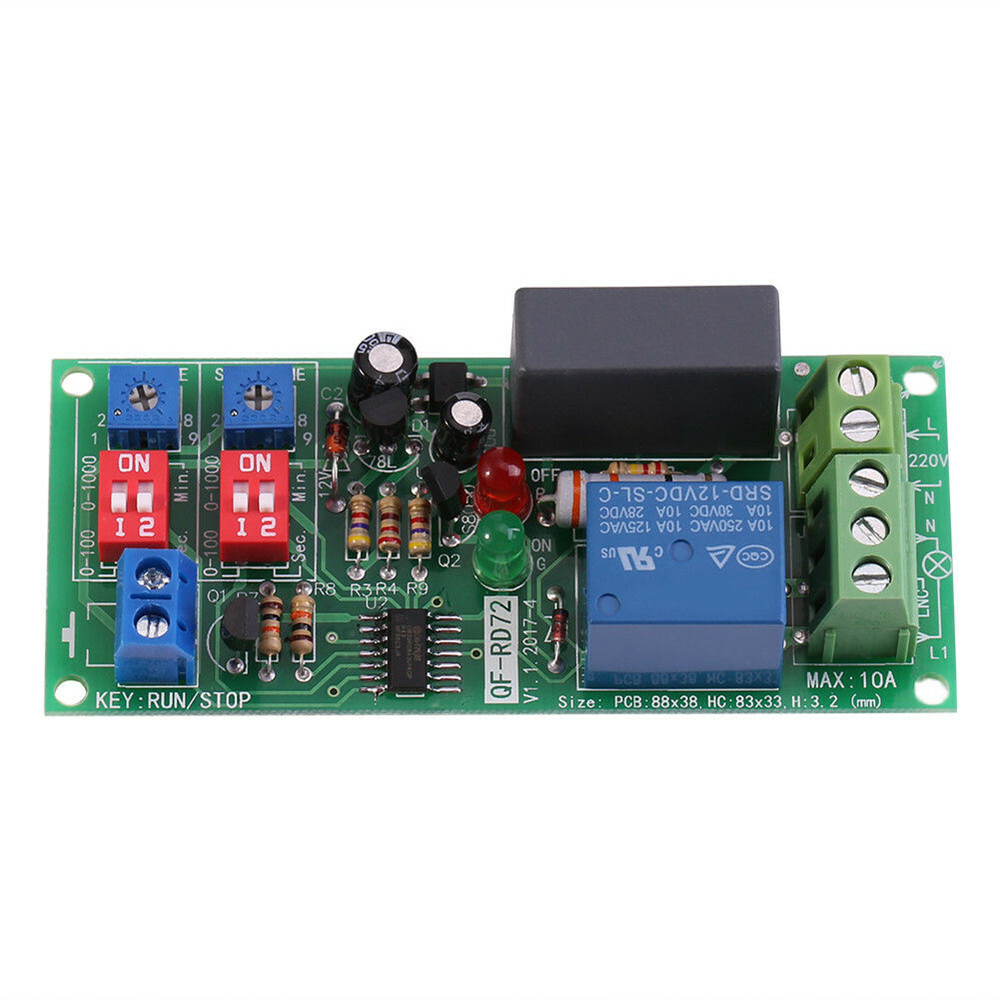 Cycle Delay AC 110V 120V 220V 230V Timing Timer Relay Switch Turn ON/OFF Module