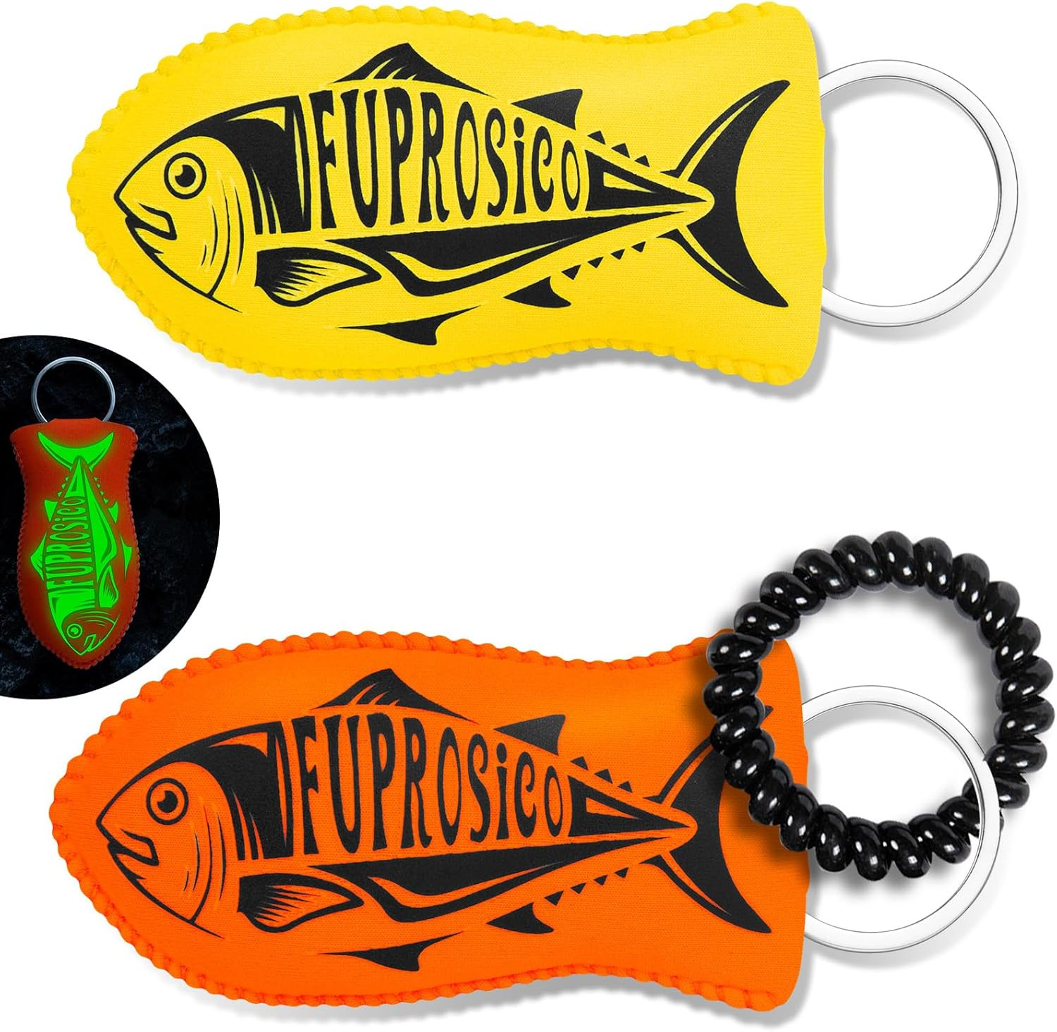 Floating Key Chain for Boating Glow in the Dark Keychain Boat Key Float Waterpro