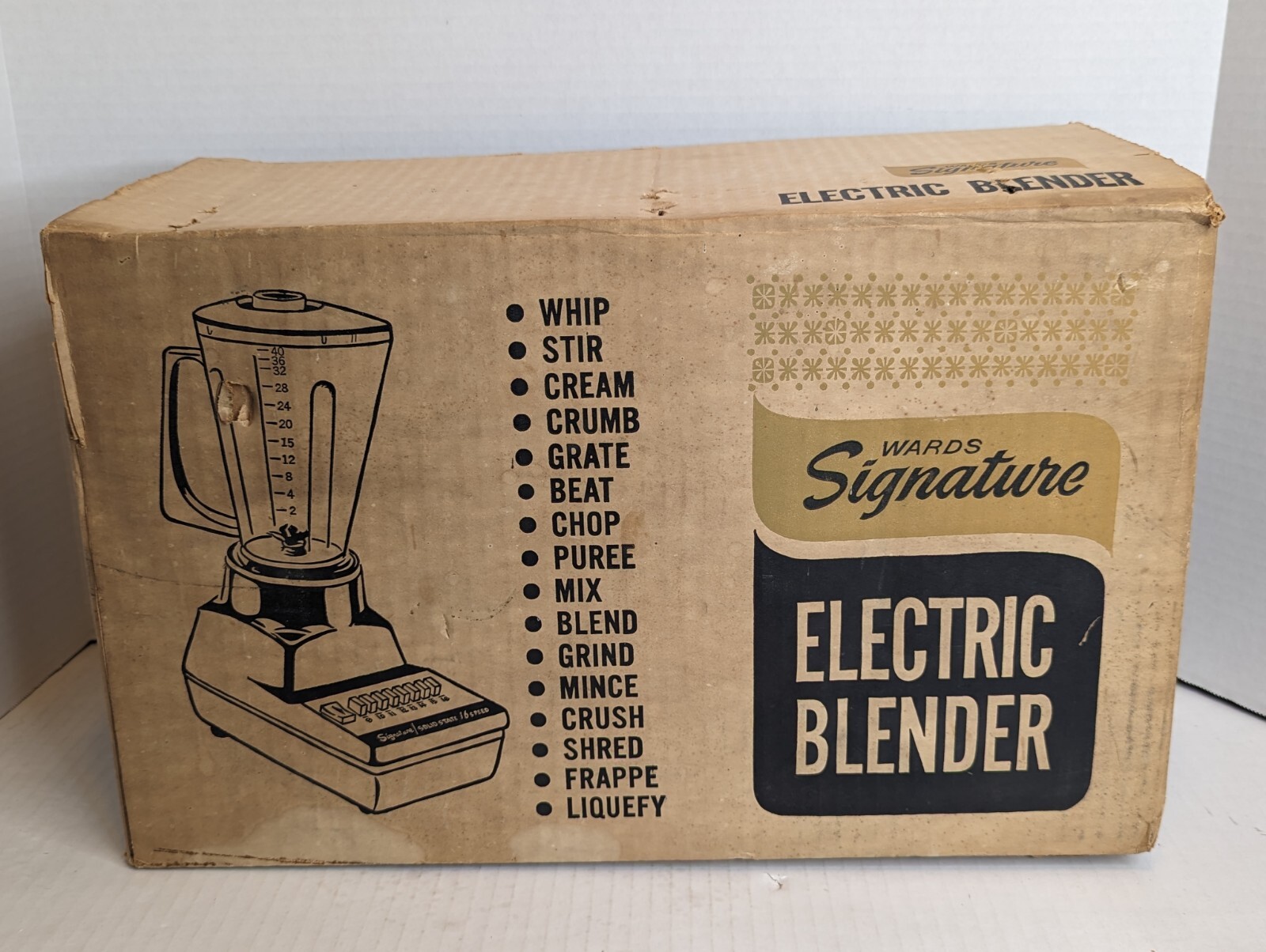 NEW Vintage Montgomery Ward Signature Chrome 16 Speed Electric Blender 7 Cup