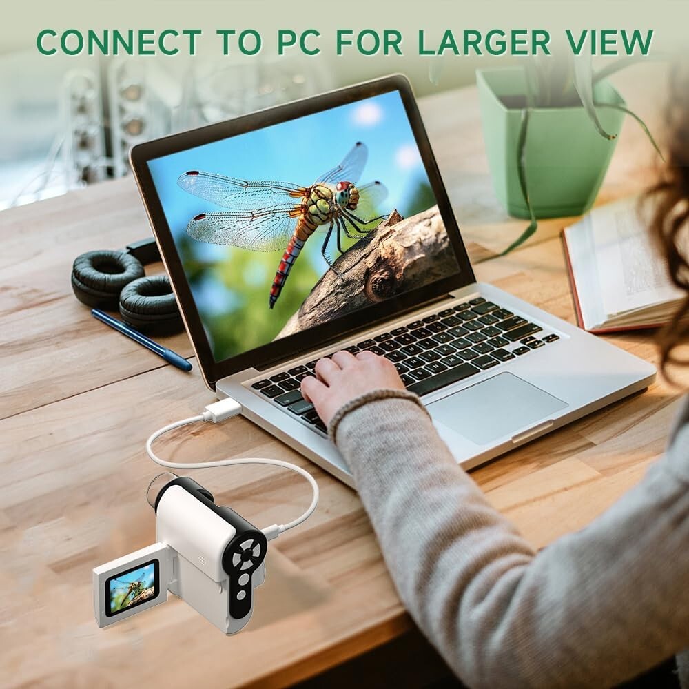 Dcorn Microscope for Kids 3-in-1 1000X Handheld Mini Scope with 2" LCD Screen