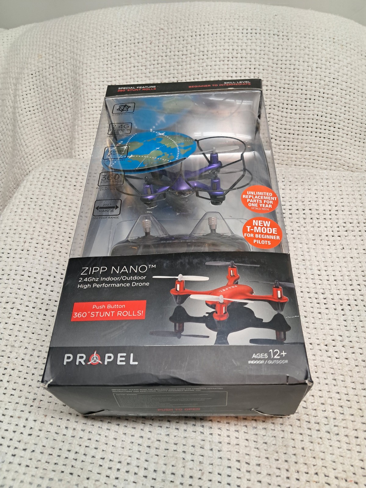 New PURPLE Zipp nano 2.0 2.4Ghz indoor/outdoor high Performance Drone, Fly Away