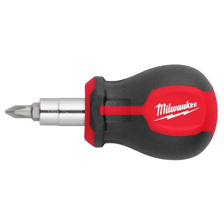 Milwaukee Tool 48-22-2762 Stubby Screwdriver 6In1, 3 In L