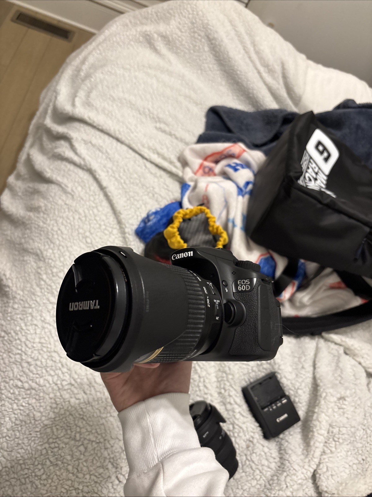 Cannon EOS 60D Bundle: 3 Lenses, Battery & Charger, Video Cords & Camera Bag.