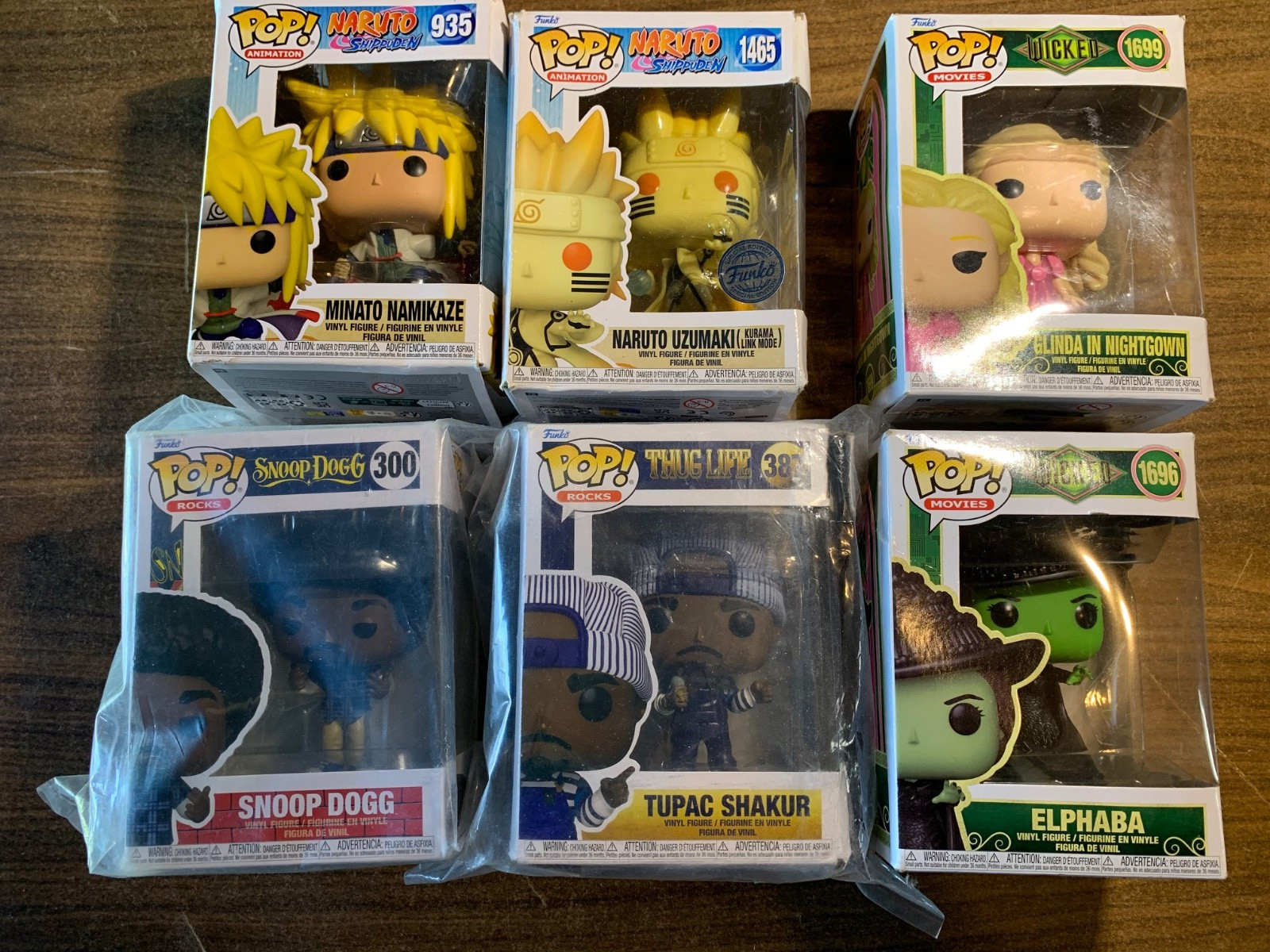 Funko Pop! Wicked Naruto Snoop Vinyl Mixed + Others Lot (6) Glinda Wicked Witch
