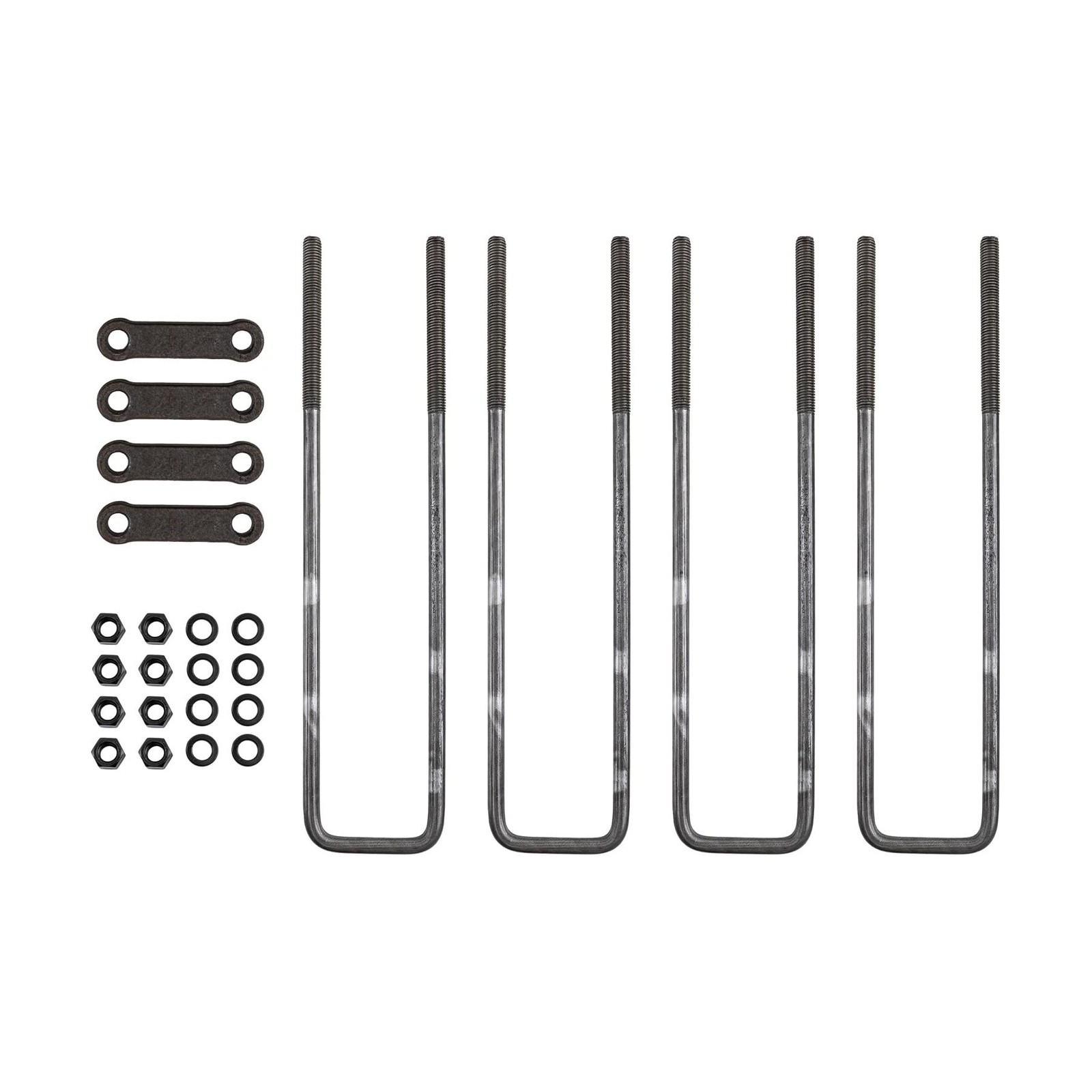Buyers Products UB623524 24 Inch Square Bend U‑Bolt Kit with Tie Bars, 4 C