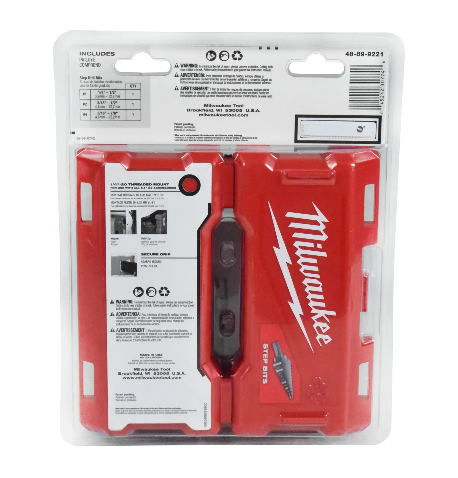 Milwaukee 48-89-9221 Milwaukee Tool Step Drill Bit Set - 3PC