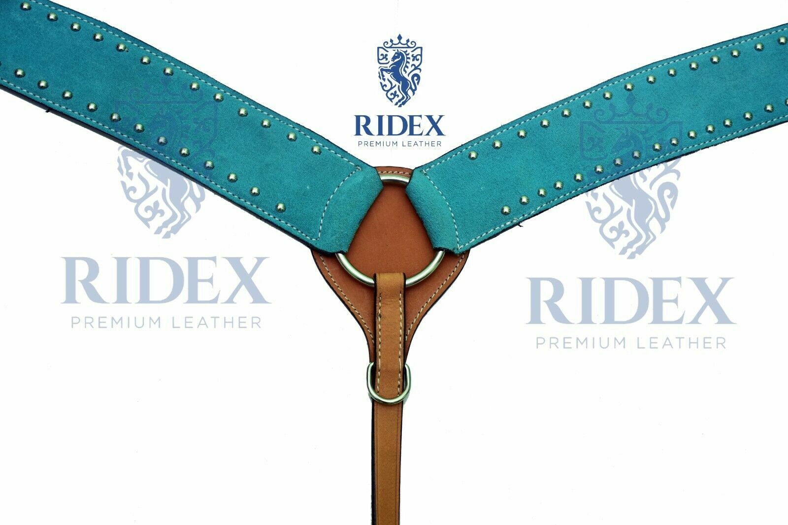 Premium Leather Headstall & Breast Plate Collar Set All Size Free Shipping.