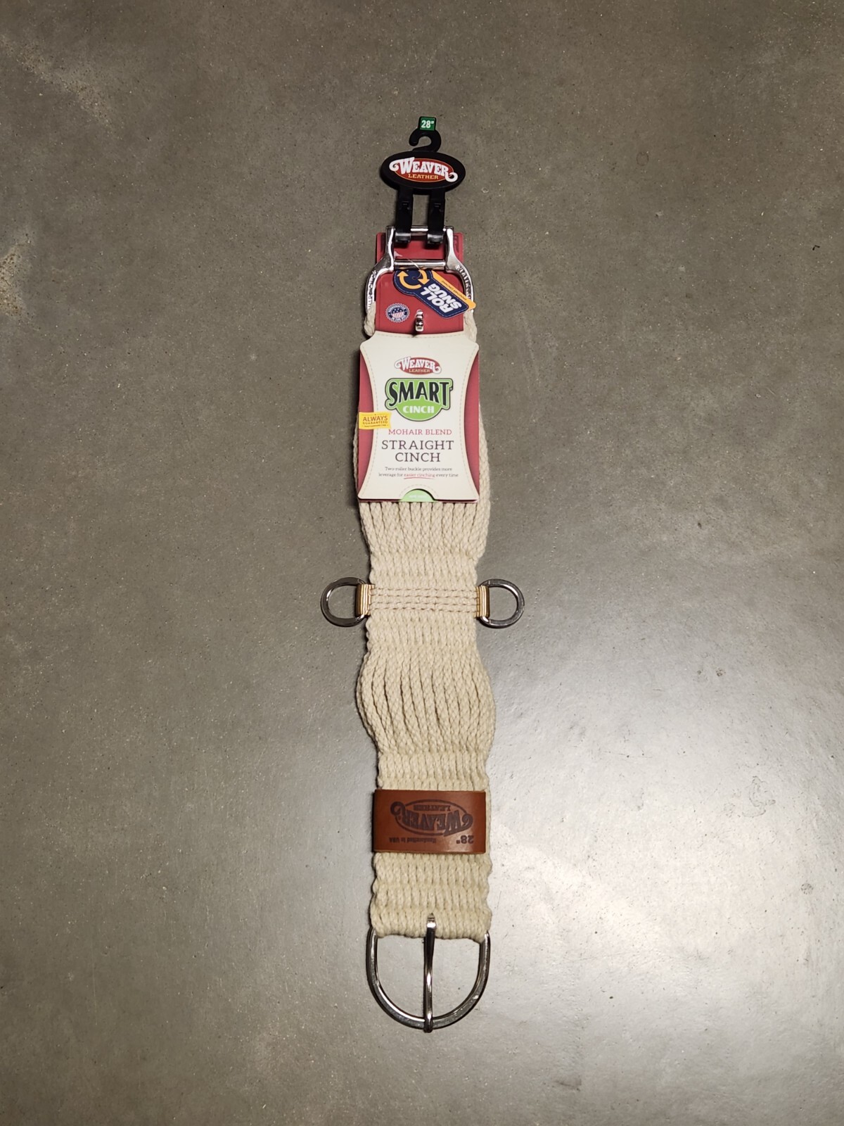 Weaver Horse Western Riding Mohair Straight Cinch 28"