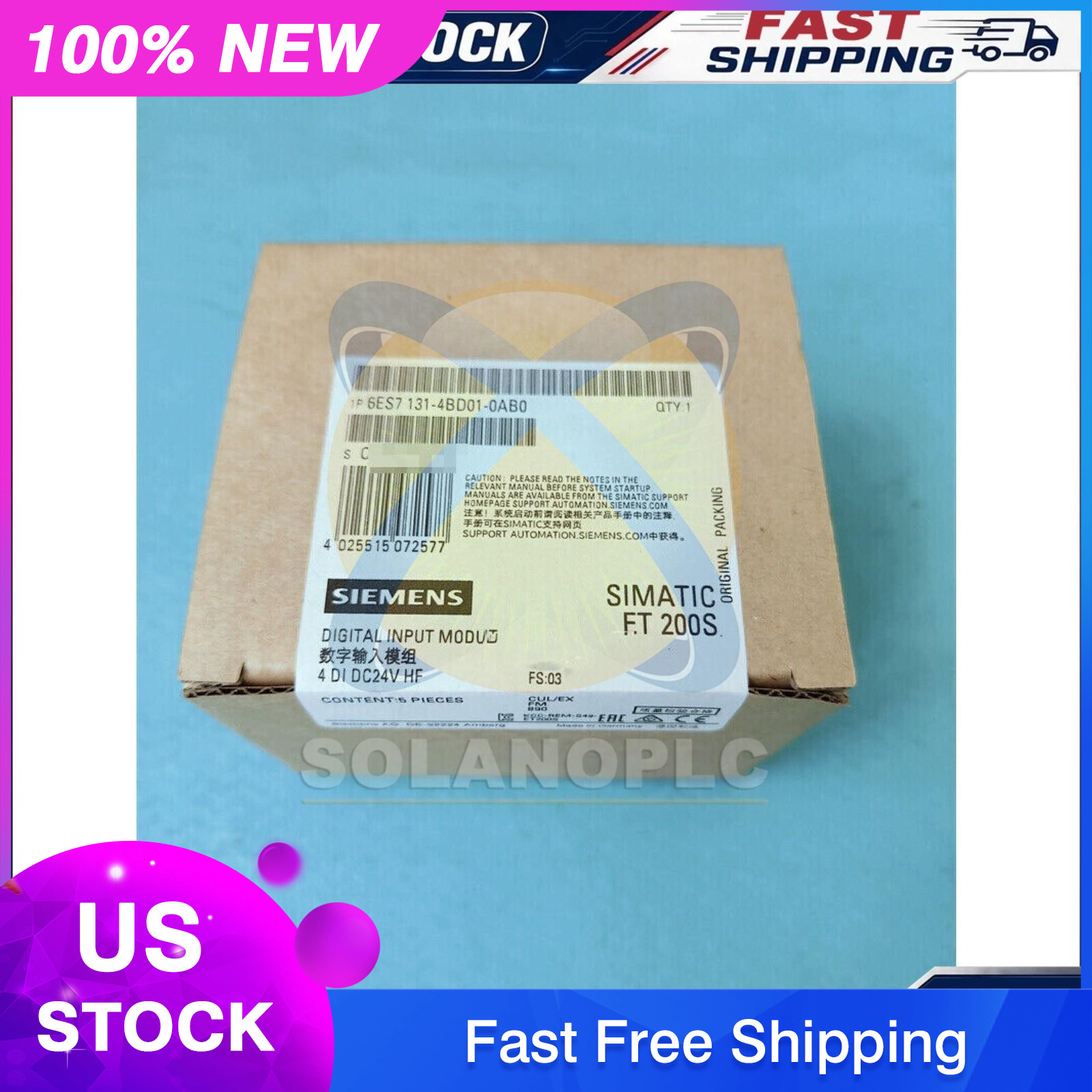 New Siemens 6ES7 131-4BD01-0AB0 6ES7131-4BD01-0AB0 US FREE TAX