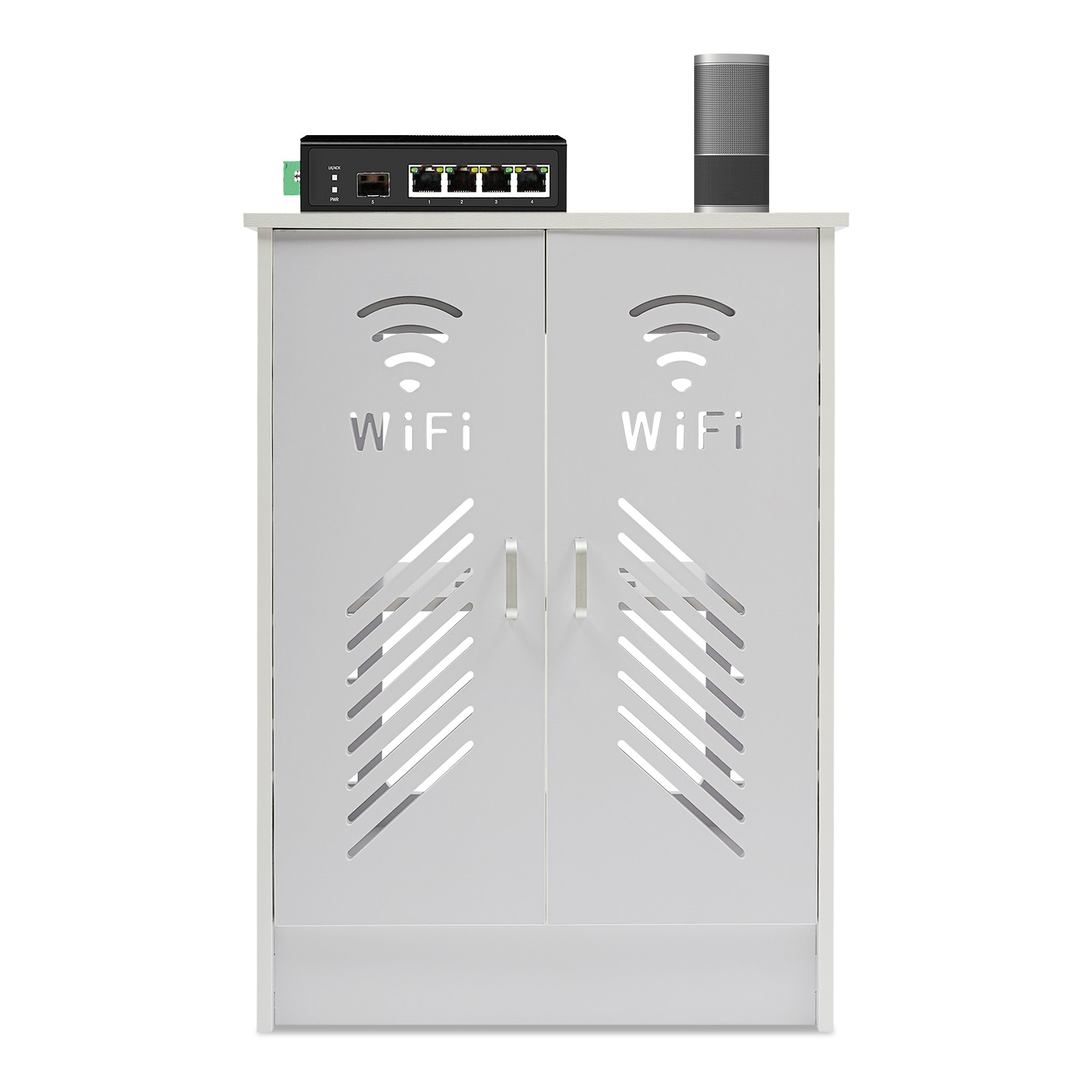 WiFi Router Storage Cabinet, Floor Standing Router Decorative Storage Box
