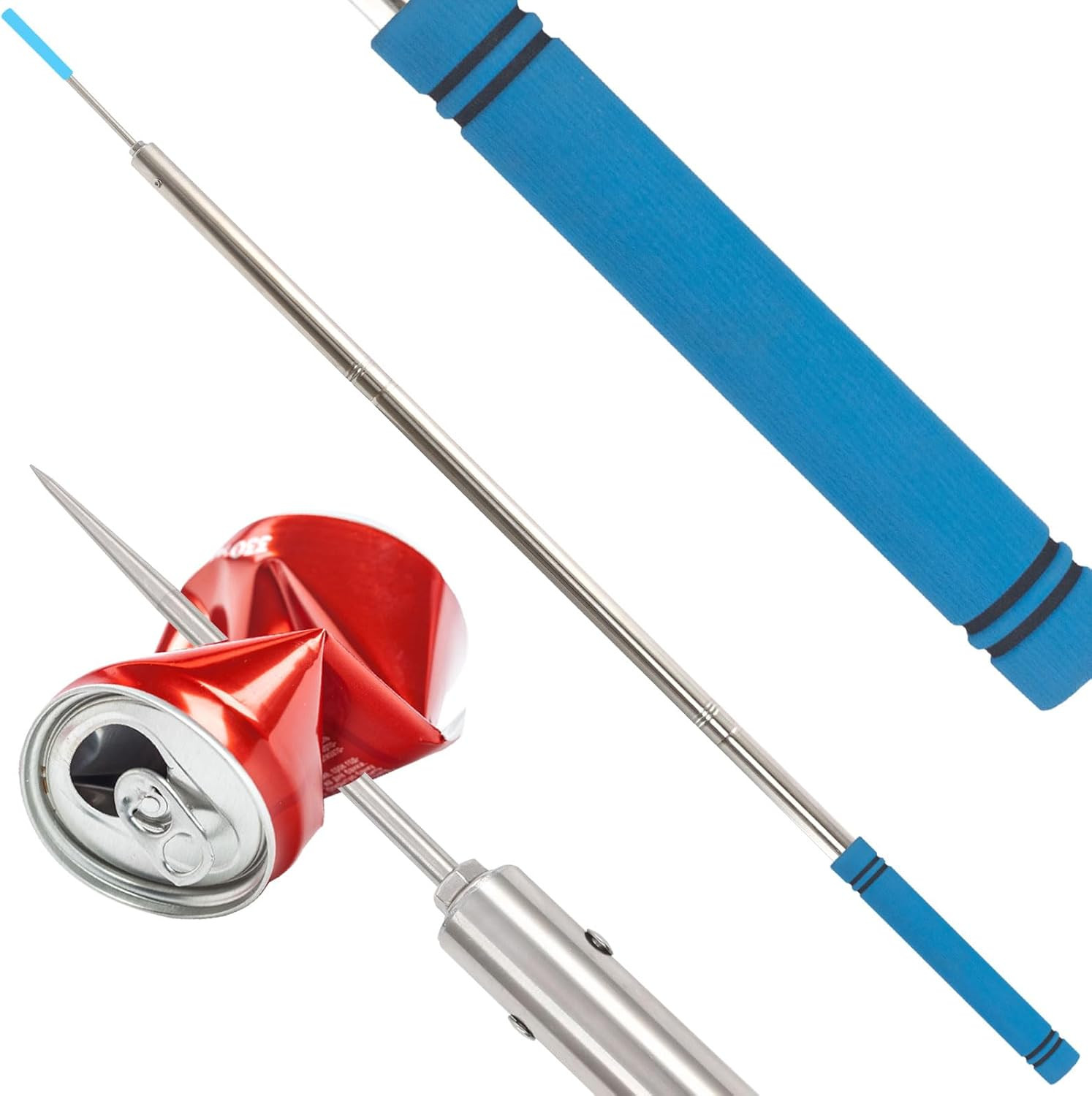 Trash Poker Stick,48Inch Trash Picker Upper Grabber High-Duty Stainless Steels T