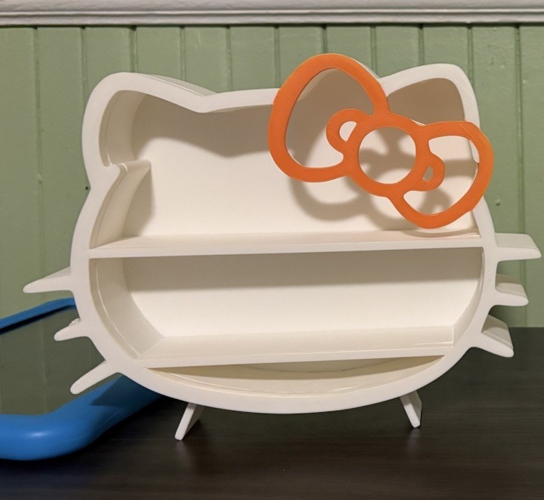 Hello Kitty Inspired Organizer Shelf – Cute Mini Display Stand with Bow