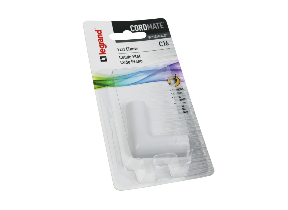 Wiremold C16 Plastic Flat Raceway Elbow (White)