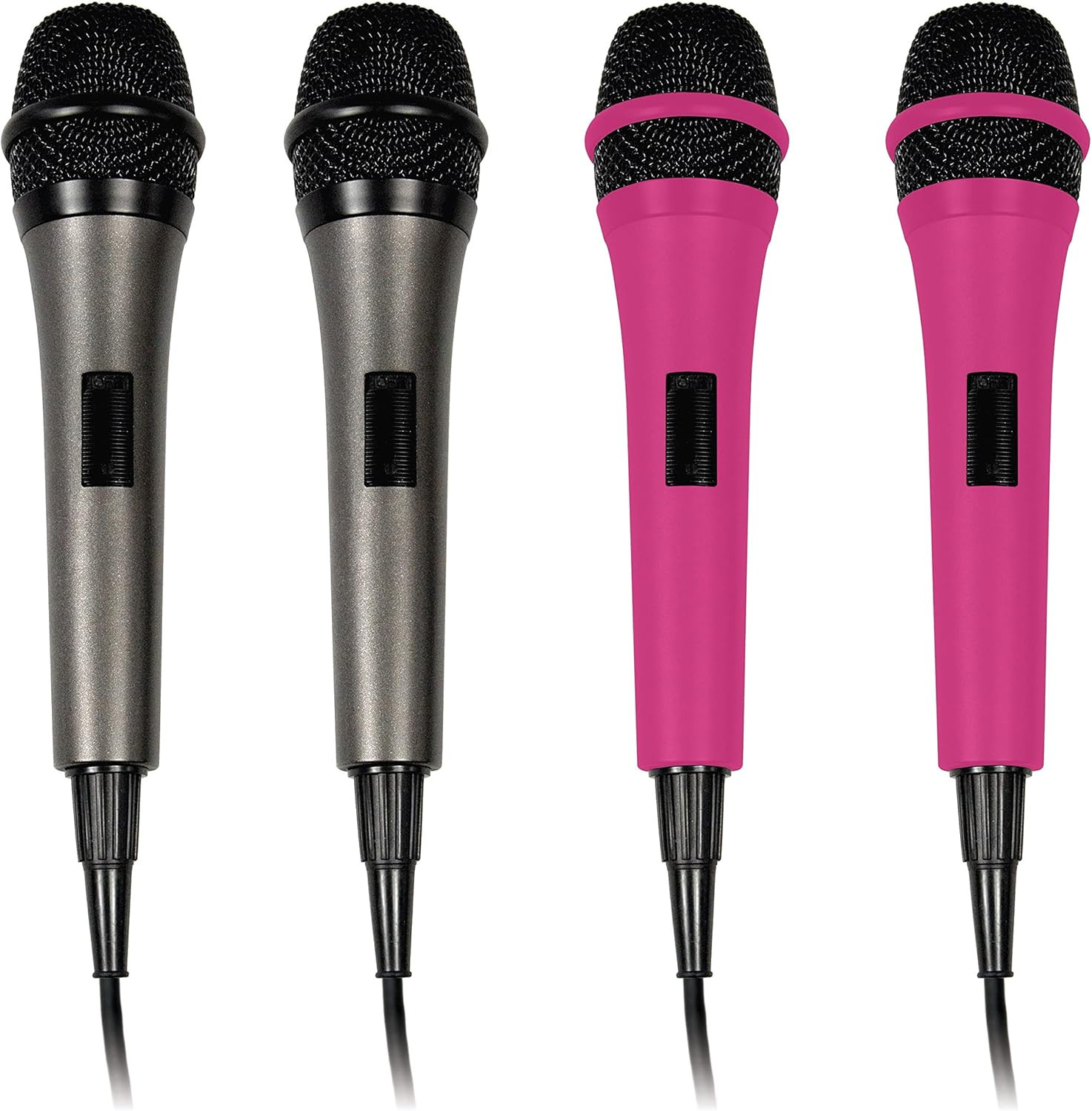 SMM205 Karaoke Machine Uni-Directional Dynamic Microphone with 10-Foot Cord, 2 B