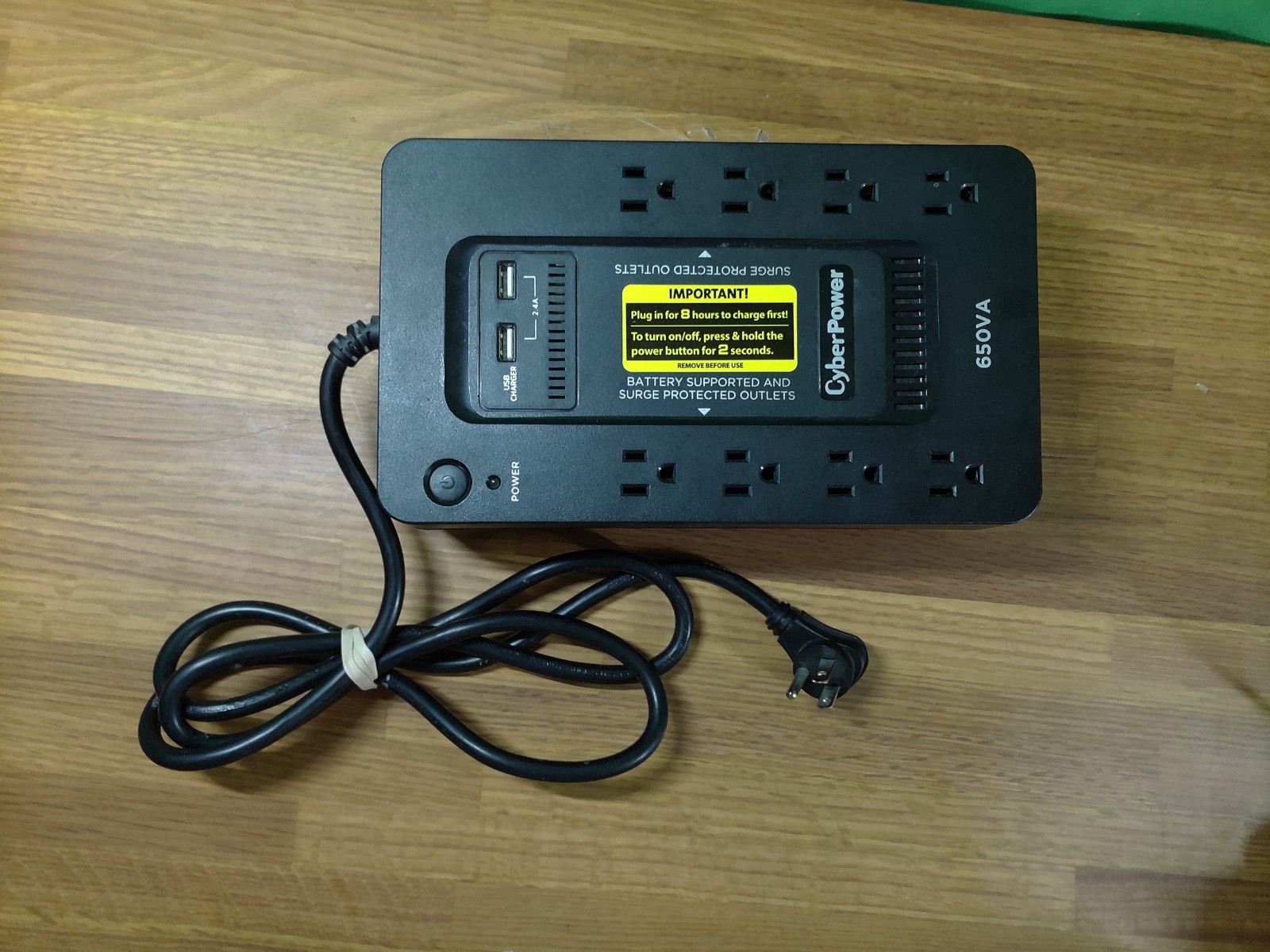 CyberPower Surge Protector 8 Outlet PC Battery Backup 650VA SX650U Black Tested