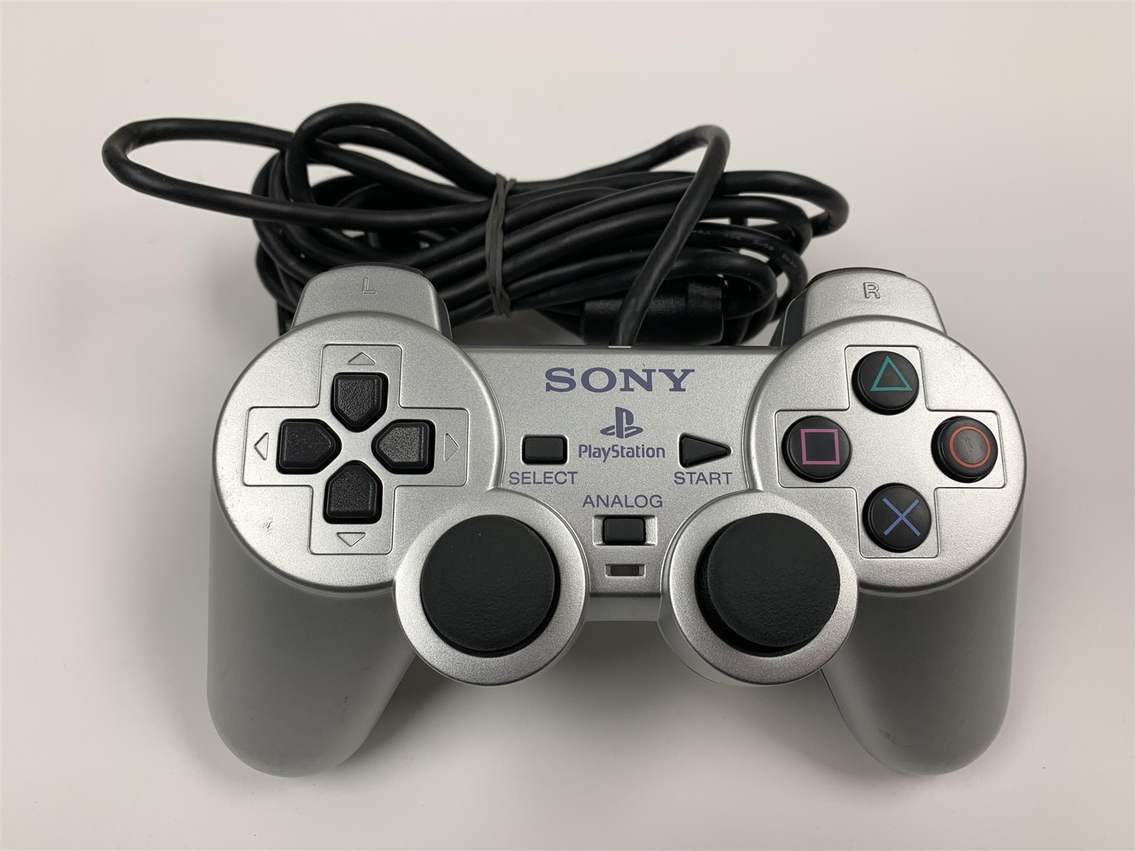 Satin Silver Dual Shock 2 Controller Official Sony PlayStation 2 PS2 SCPH-10010