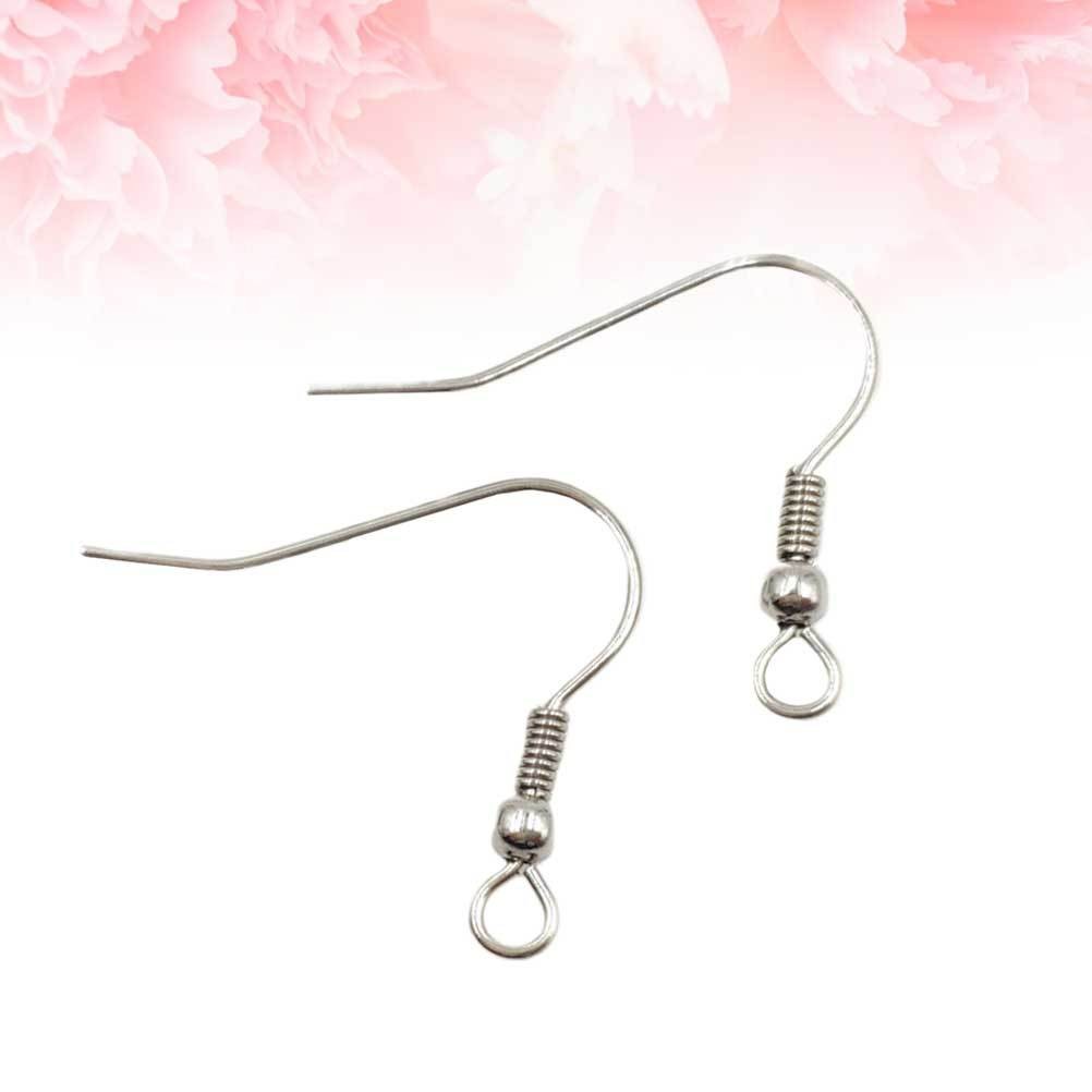 100Pcs Silver Titanium Steel Earwire Hooks for Elegant Daily Earrings