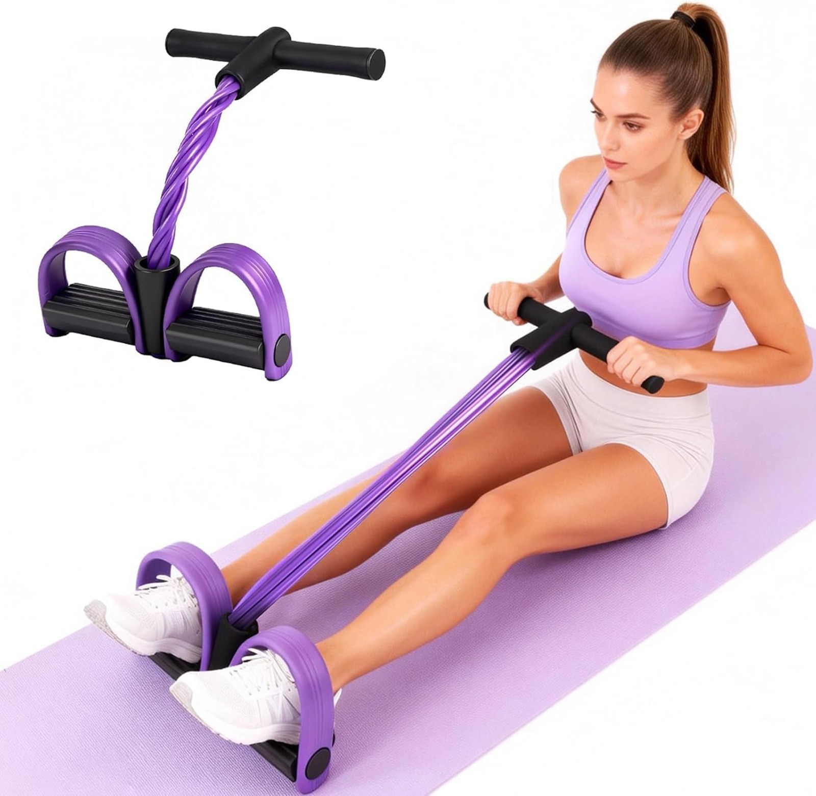 Multifunction Resistance Rope 6 Tube Latex Yoga Pedal Puller Fitness Equipment