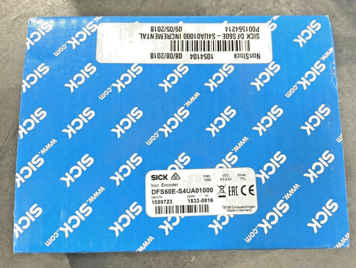 SICK DFS60E-S4UA01000 Incremental Encoder 4.5-5.5V, TTL Driver, 1059723