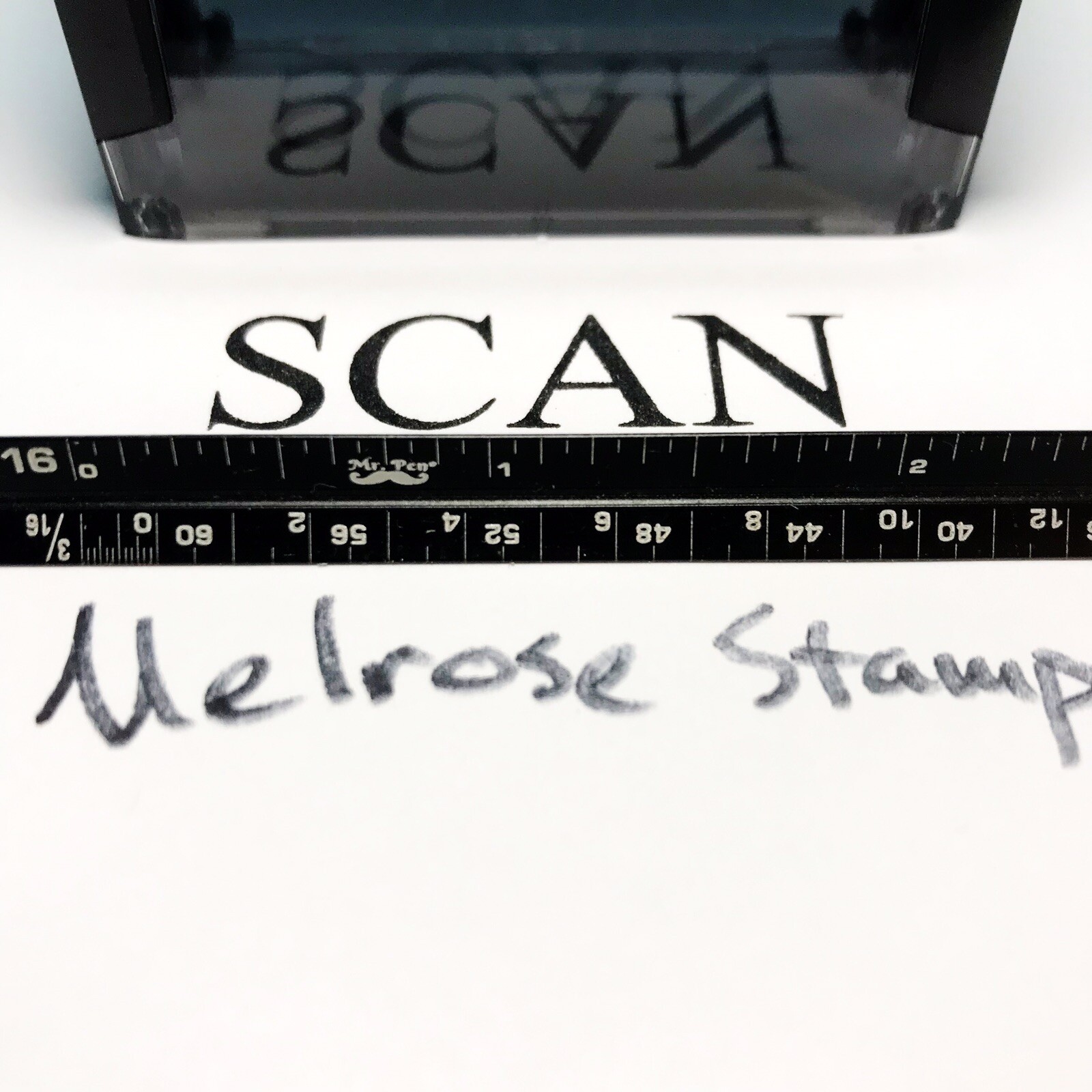 Scan Rubber Stamp Black Ink Self Inking Ideal 4913