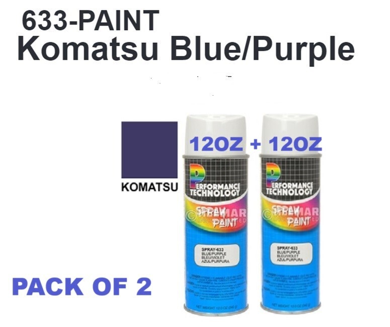 KOMATSU FORKLIFT SPRAY PAINT TOUCH BLUE PURPLE 12 0Z EACH CAN X2